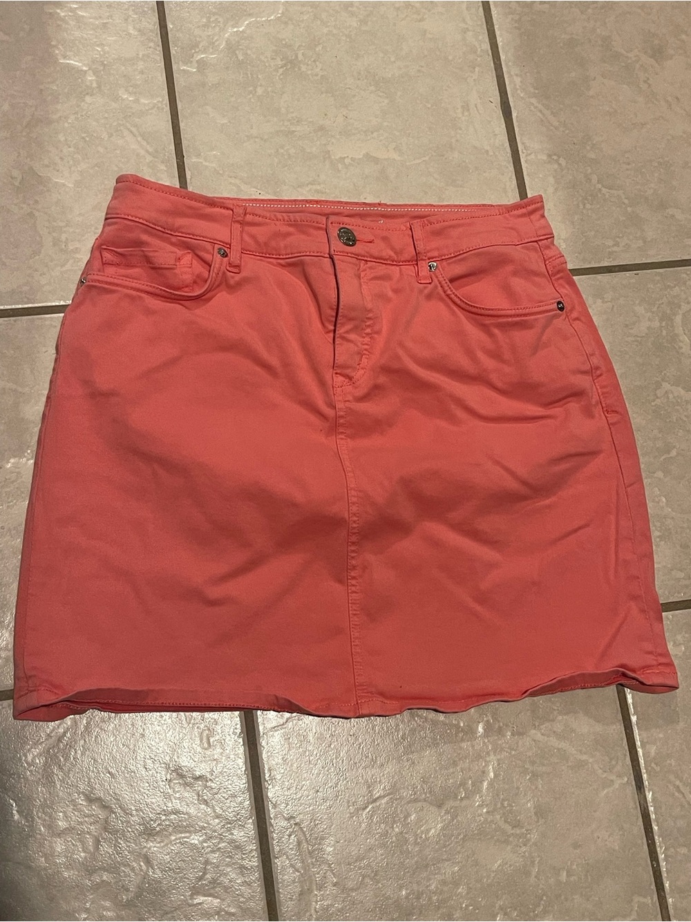 Tommy Bahama Summer Coral-Pink Stretch Mini Skirt Size 8